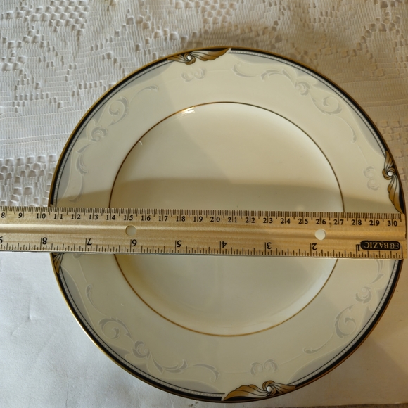Noritake Bone-China Sunswept (9781) 1 Salad Plate, Ivory/ Black/Gold Mint Condit - Picture 5 of 6